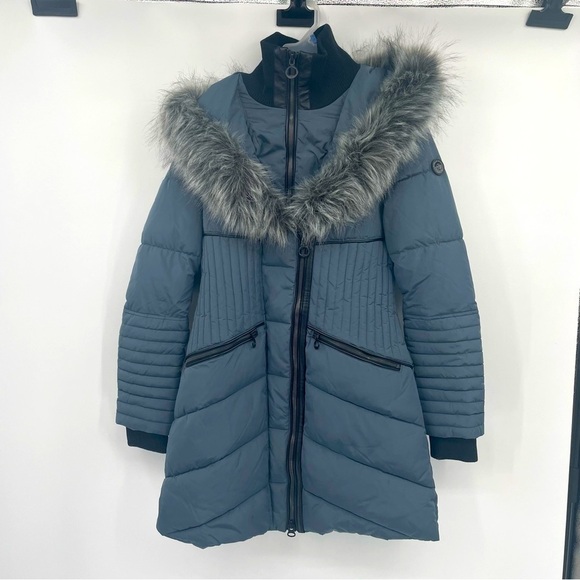 Noize Parke Sweetheart Hooded Coat – Faux Fur Trim | Size Small Petite - Picture 4 of 13